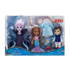 NEW Live Action Little Mermaid Ariel, Ursula & Eric Petite Doll Gift Set